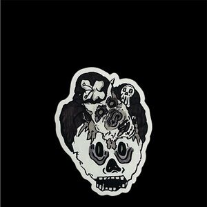 Bundle of two hand drawn stickers and two hand drawn magnets